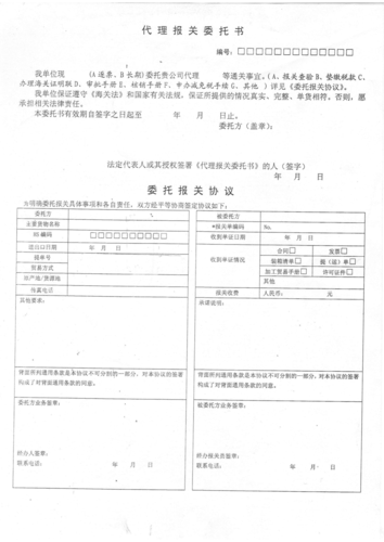 报关委托书与代理报关 法律要点与实务指南